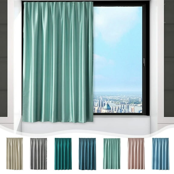 ufehgfjh 100 Percent Light Blocking Noise Reducing No Drilling Self-Adhesive Window Curtain Shades for Bedroom - Protection Heat Insulation Soundproofing