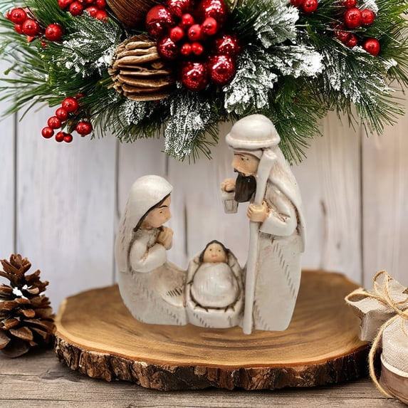 ufehgfjh up to 45% Off Christmas Jesuss Was Born Small Decor Items for Desktop Decoration Unique Decoration Statues and Sculptures Jesuss Decorations Holiday Resin Statue