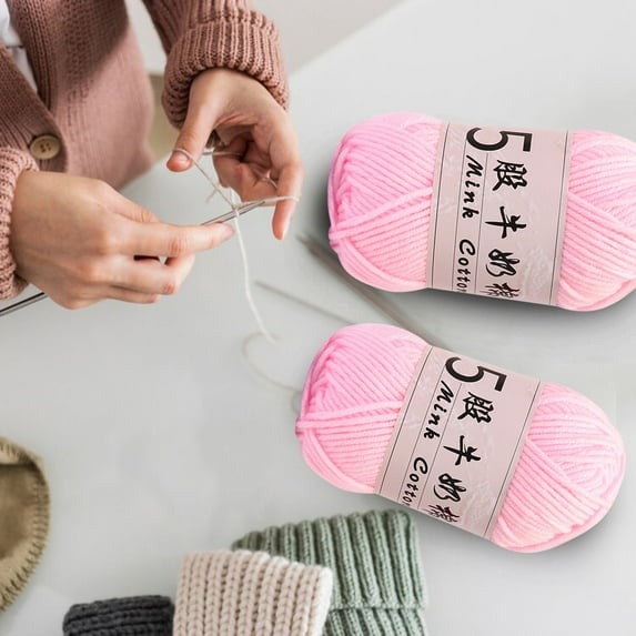 ufehgfjh 5 Strands Milk Cotton Doll Crochet Diy Knitting Thread Baby Sweater Wool Ball