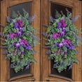 thumbnail image 1 of ufehgfjh Up to 60% off, Holiday Decorations, Purple Decorative Ring Clove Hyacinth Hydrangea Macrophylla Big Leaf Colorful Spring And Summer Garland Home Decoration Clearance, 1 of 6