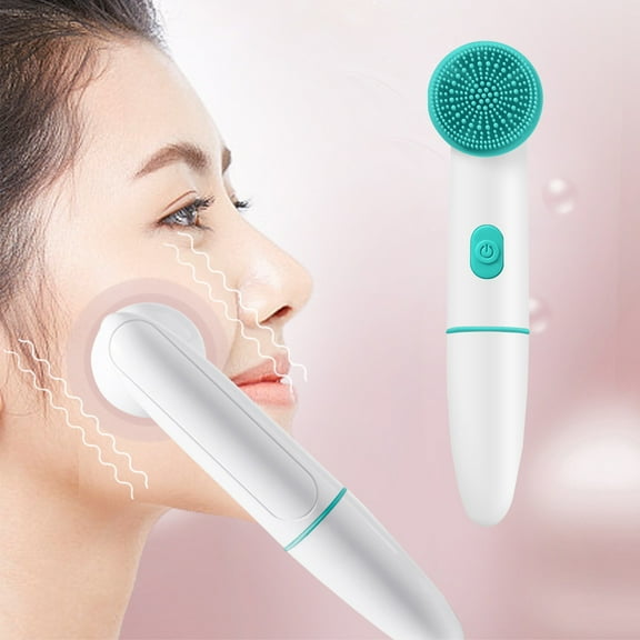 ufehgfjh Up to 60% off, Two In Vibrating Facial Cleansing Brush, IPX7 With 2 Brush Heads,Face Brush Use For Exfoliating, Massaging And Cleansing Clearance