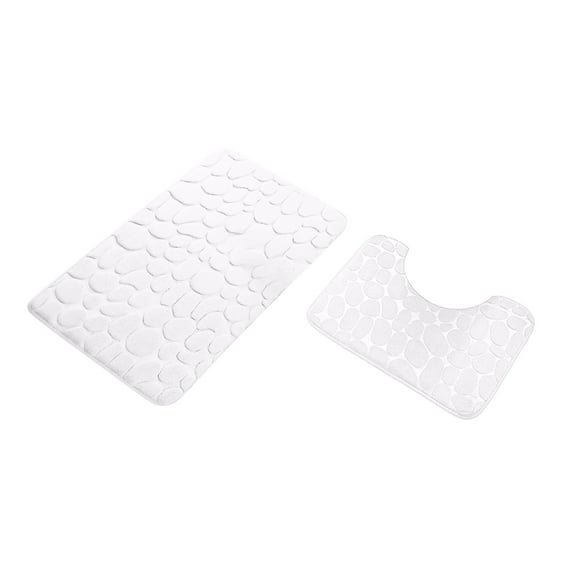 ufehgfjh Bathroom Rug Set Of 2 Memory Foam Bath Mat Toilet Mat Soft Absorbent Thick Rug Non-Slip Backing Universal Machine Washable Up to 60% Off