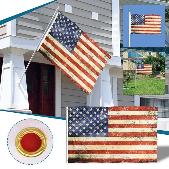 ufehgfjh Gifts 1-Piece USA Polyester Garden Flag With Brass Grommets 3 x 5 ft Double-Sided Patriotic Yard Banner Weather-Resistant Porch Welcome Flag Home Outdoor Decor flag