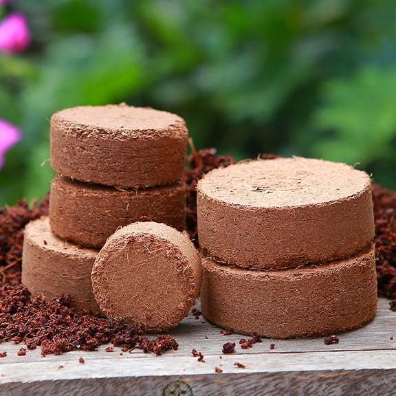 ufehgfjh Gifts Compressed Coco Coir Planting Blocks Starter Soil Pellets Nutritious Grow Medium Rehydrate Seedling Plug For Propagation Germination Hydroponic And Potting mix