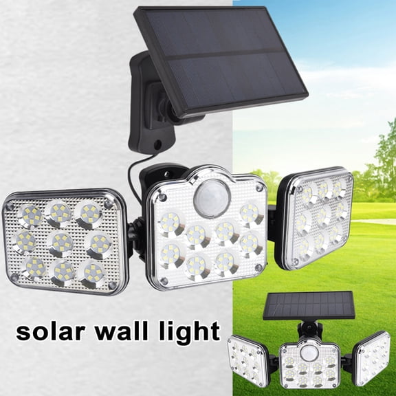 ufehgfjh Gifts Pole-Mounted Sensor Solar Garden Light Motion-Sensing LED Weatherproof Yard Wall Lamp Adjustable Mount For Porch Garage Patio Outdoor Security light