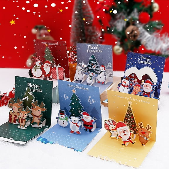 ufehgfjh My Order Christmas Greeting Card Christmas Eve Message Holiday Card Gift Folded Card Set