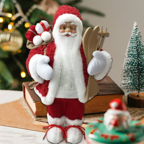 ufehgfjh Online Shopping Christmas 12 Inch Santa Claus Doll Standing Santa Claus Doll Window Decoration Supplies Gift