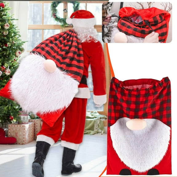 ufehgfjh Online Shopping Christmas Decorative Articles Extra Large Faceless Doll Gift Bag Gift Bag