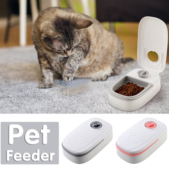 ufehgfjh Sealed Programmable Pet Food Dispenser Automatic Pet Feeder With Timer Controlled Portions For Cats And Dogs 48-Hour Scheduling For Daily Feeding Convenience