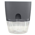 thumbnail image 1 of ufehgfjh Self-Watering Planter Pot - Automatic Absorption Flower Pot with Visible Water Level Indicator, Thickened PP Plastic for Indoor Plants (8.2x11.3cm, White/Gray, Includes Cotton Wick System), 1 of 1
