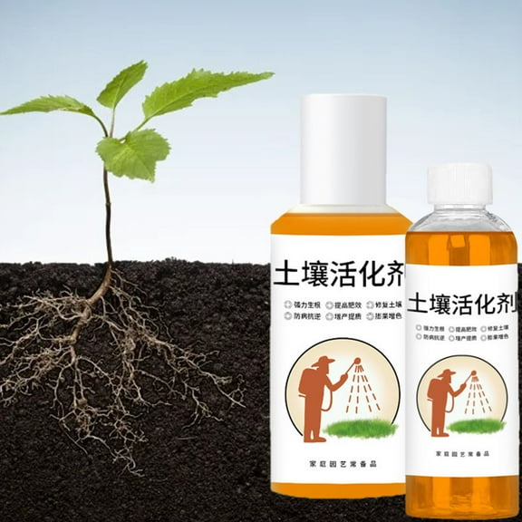 ufehgfjh Soil Activator Rooting Solution 100 ml Concentrated Plant Growth Enhancer Deep Soil Penetration Root Development Stimulator for Potted Plants Cuttings Garden Plant Fertilizer