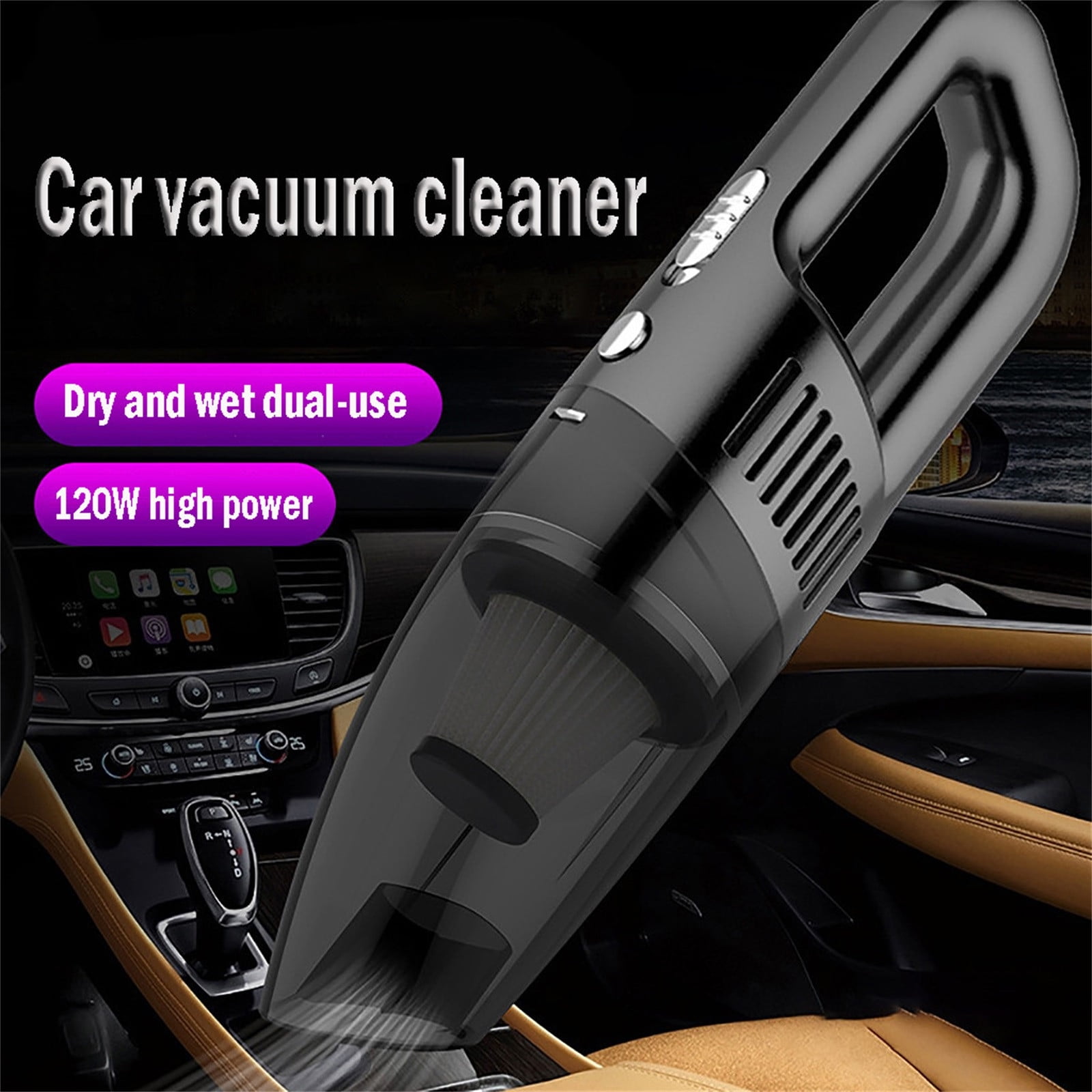 ufehgfjh Up to 60 off, Car Vacuum Cleaner 12V With 120W For Auto Mini