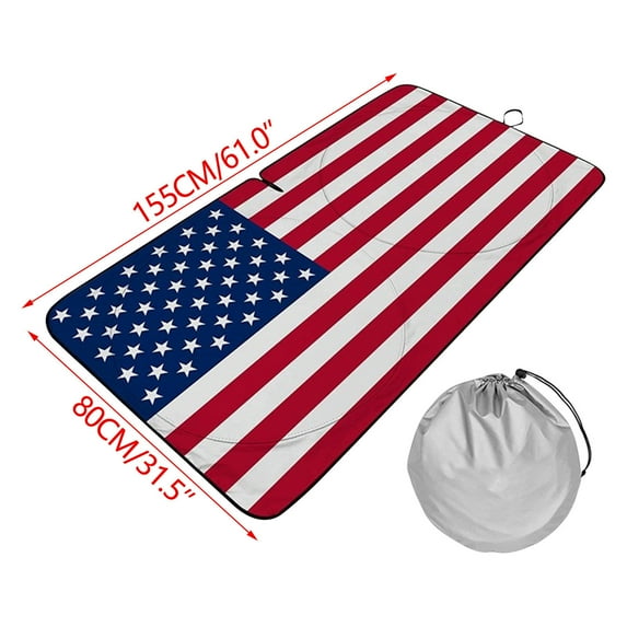 ufehgfjh Windshield Sun Shade Flag USA Patriotic Design Foldable Car Front Window Sunshade For Sedans SUV Truck On-trend Low Spend