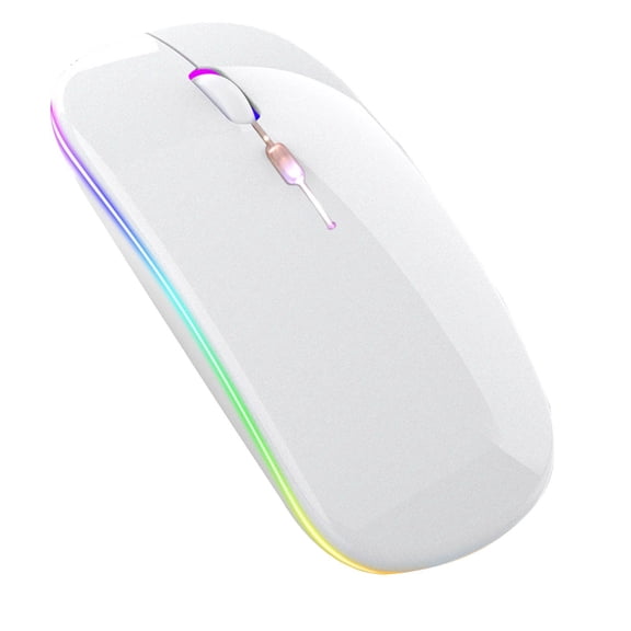 ufehgfjh Wireless Charging Silent Bluetooth Mouse - 2.4G+BT5.0 Dual Mode Ergonomic Mouse with Power Display, 1600DPI for Laptop/Tablet/PC (Mute Click, 500mAh Battery, 113x57mm)