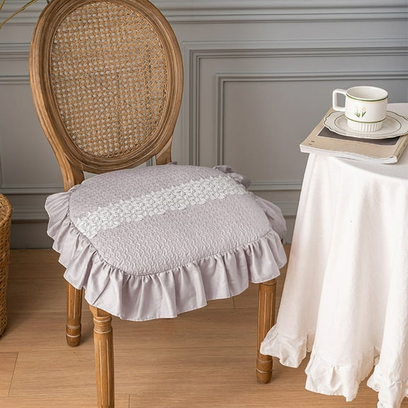 ufehgfjh up to 45% Off Cushions Lace Embroidery Pures Chair Pads Squares Sponge Pads Ruffle Cushions Can Be Washed