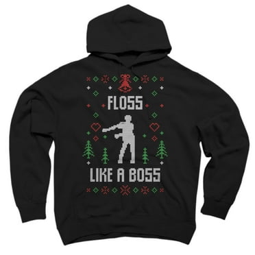 ugly christmas sweater Black Graphic Pullover Hoodie - Design By Humans  S