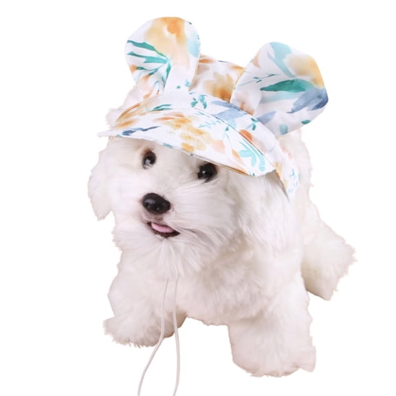 uhnmk Dog Baseball Cap Dog Sun Hats with Ear Holes for Small Medium Dogs Outdoor Adjustable Drawstring Visor Hat for Dogs Girls Boys All Season