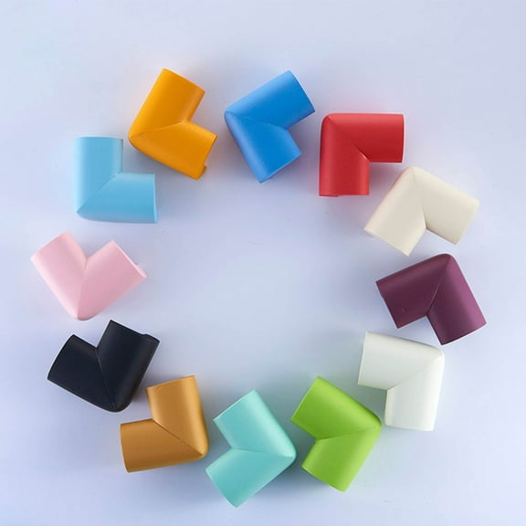 uhnmk Random Color 8pcs Soft Corner Protector Baby Proofing Edge and Corner Guards Taped Rubber Foam Furniture Bumper for Fireplace Table Stair Cabinet Foam TV Frame Edge Protectors