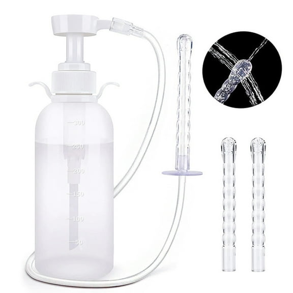 uhnmki Anal Douche Kit for Women Comfortable and Cleansing with Pressure Bottle Adult Pleasure Accessory