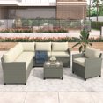 thumbnail image 1 of uhomepro 5-Piece Outdoor Sectional Sofa Set, Patio Furniture Set with Coffee Table, All-Weather Wicker Furniture Conversation Set for Backyard Pool, Q17650, 1 of 13