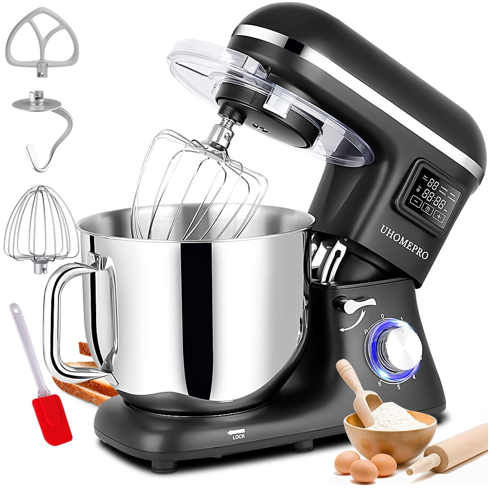 Customer reviews for uhomepro 8.5QT Stand Mixer for Home Commercial, 6+0+P-Speed Tilt-Head 660W Kitchen Dough Mixer, LED Display Electric Cake Mixer With Dough Hook, Beater, Egg Whisk, Spatula, Dishwasher Safe, Black | Customer reviews for uhomepro 8.5QT Stand Mixer for Home Commercial, 6+0+P-Speed Tilt-Head 660W Kitchen Dough Mixer, LED Display Electric Cake Mixer With Dough Hook, Beater, Egg Whisk, Spatula, Dishwasher Safe, Black |