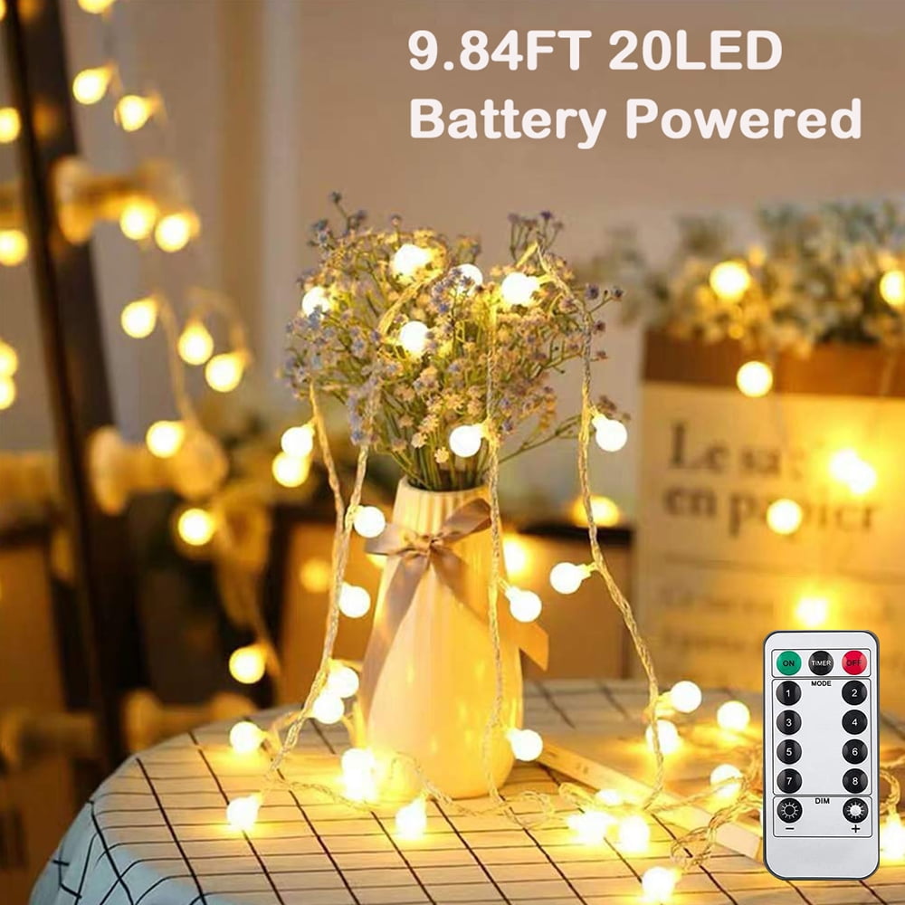 Christmas Decor ZKCCNUK Christmas Lights 9.84FT 20 LED Battery Operated  String Lights Cute For Window Indoor Outdoor Decor Christmas Party Decorations  Christmas Gifts 