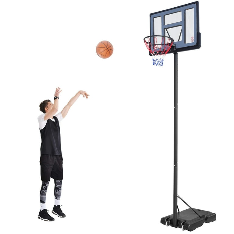Portable Basketball Hoop System With Wheels Fillable Base