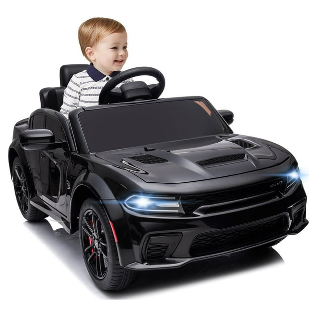 uhomepro 12V Dodge Charger SRT Hellcat Ride on Car, Battery Powered ...