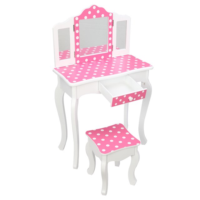 uhomepro Children Dressing Table Red Dots
