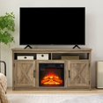 thumbnail image 1 of UHOMEPRO TV Stand with 18" Fireplace Insert, Entertainment Center with Open Shelves and Closed Cabinets for TVs, TV Cabinet for TVs up to 65", Gray Wash, 1 of 10