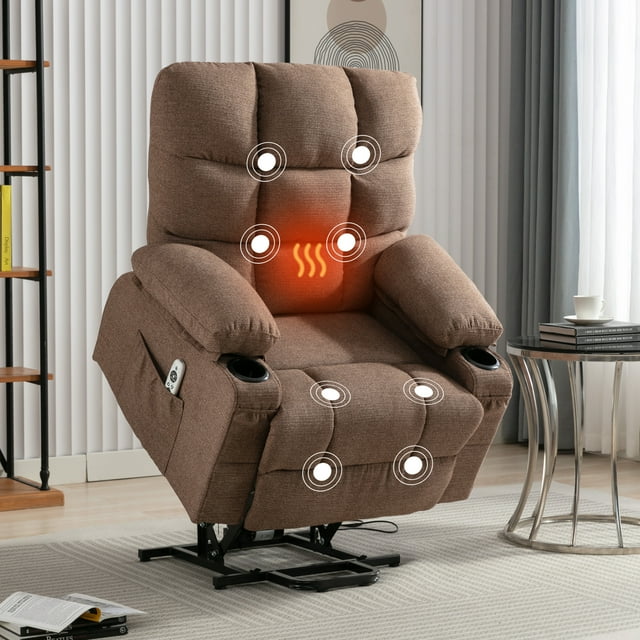 uhomepro Power Lift Recliner Chair for Elderly, Heat and Massage Lift