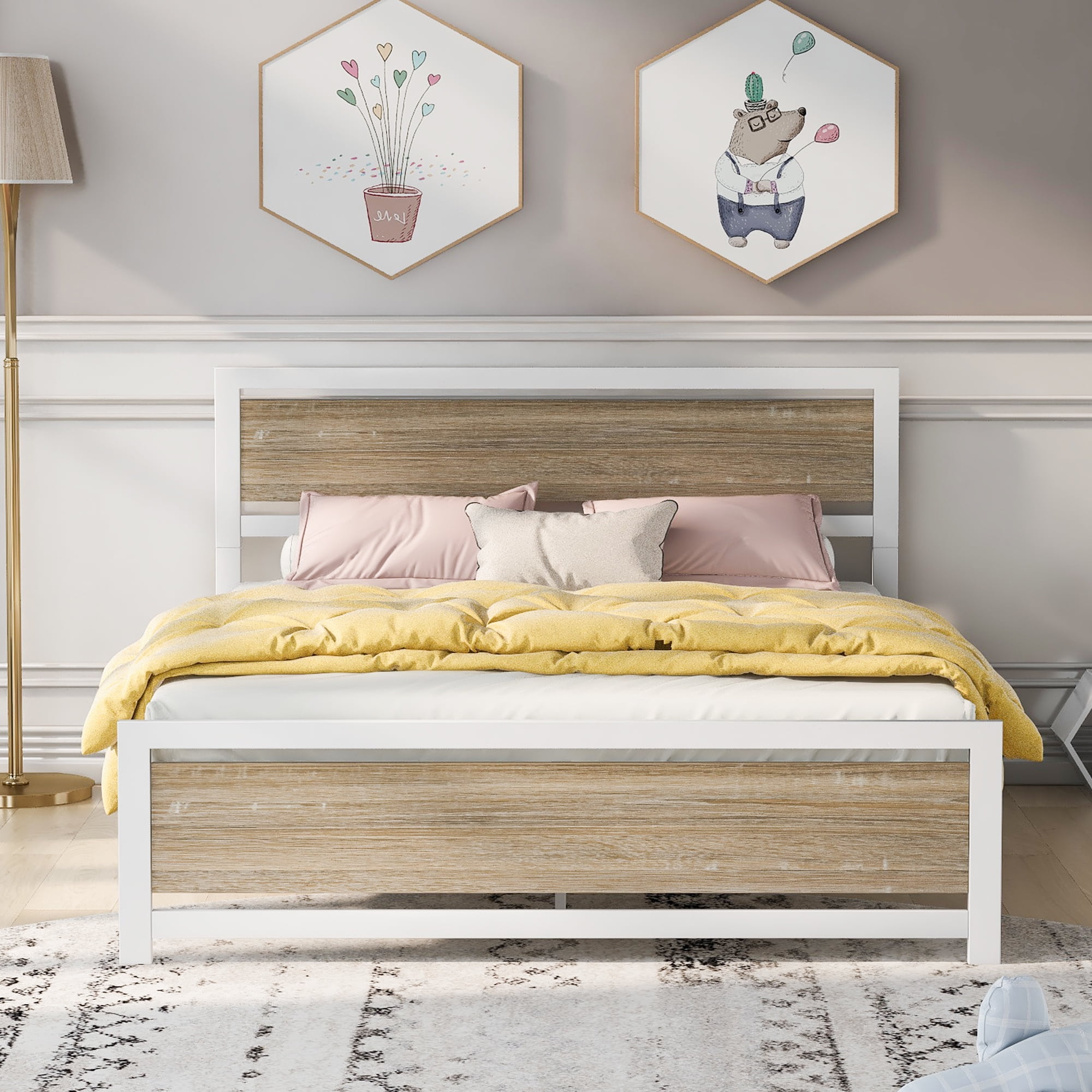 Modern wood headboard sale queen