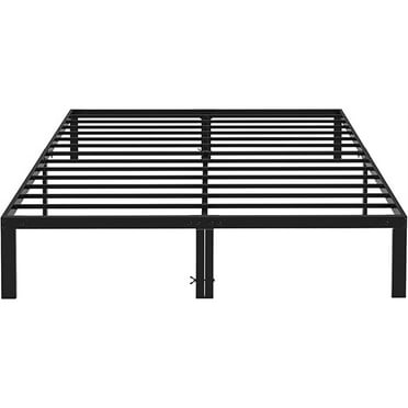 14" Queen Size Bed Frame with Storage | Heavy Duty Metal Platform Bed | No Box Spring Needed | 800 lbs Capacity, Anti-Squeak Design, Easy Assembly (Black)