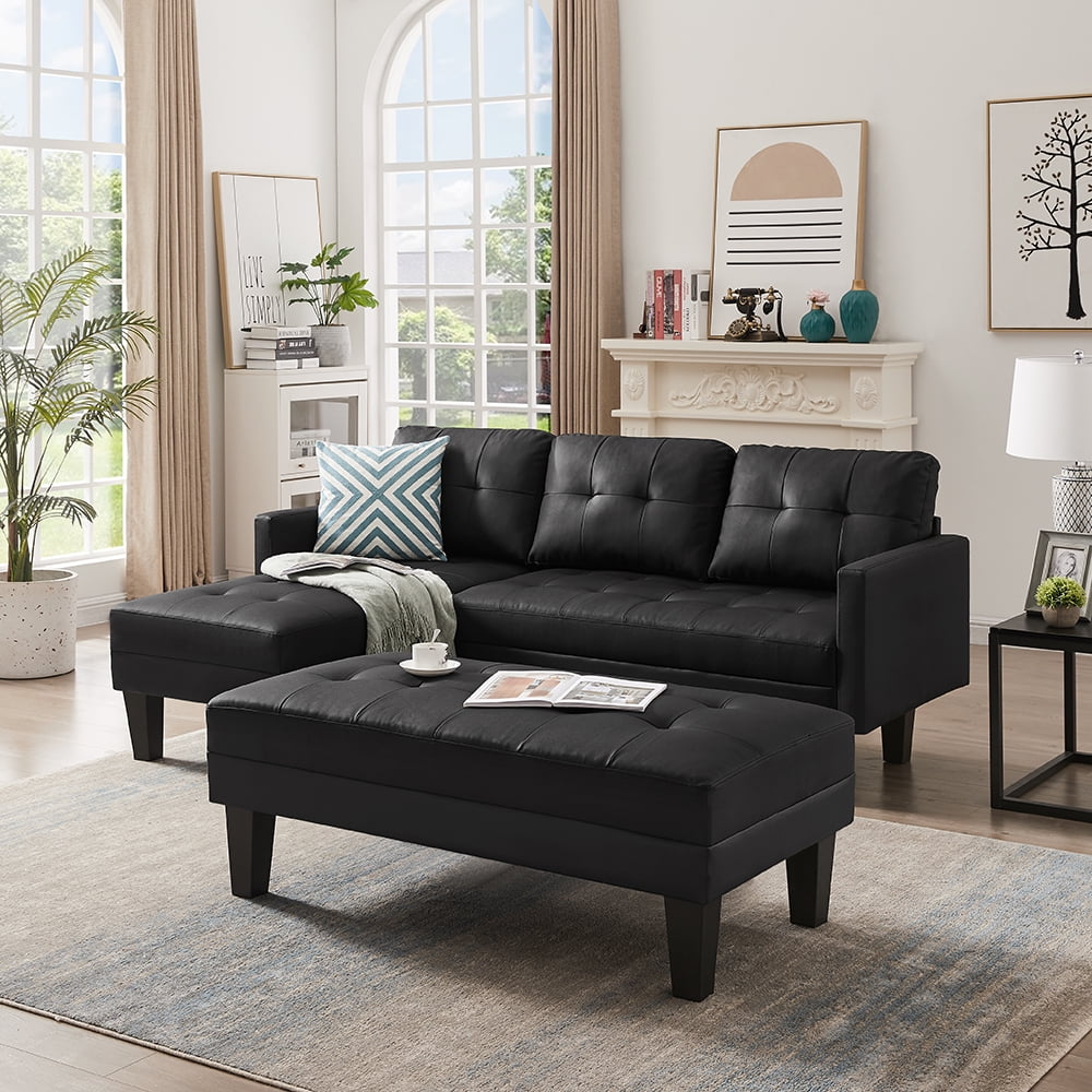 Uhomepro Sectional Sofa With Reversible Chaise Modern Convertible