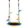 thumbnail image 1 of uhomepro Swing Sets for Outside, Outdoor Tree Swing for Kids Toddler, 900D Oxford Cloth Round Swing, Havey Duty Patio Swing with Hanging Kit, Porch Swing Indoor/Outdoor Play, Playground, W8323, 1 of 7