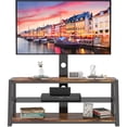 thumbnail image 1 of uhomepro Universal Swivel TV Stand with Mount for Most 32-65inch Plasma LCD LED Flat or Curved Screen TVs, Floor TV Stands Entertainment Center with Tempered Glass Base for Media Storage, Q18524, 1 of 15