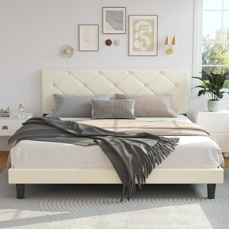 Athena upholstered sale platform bed frame