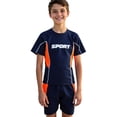 thumbnail image 1 of uikmnh Boys 2 Piece Short Sleeve Rash Guard Swim Set UPF 50+ Letter Print Size:9-10 Years, 1 of 7