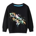 thumbnail image 1 of uikmnh Boys Sweatshirts,Boys' Autumn Pullover Casual Crewneck Sweatshirt Printed Children's Wear Handsome Pure Comfortable Kids Hoodie,Tops for Size:3-4 Years, 1 of 3