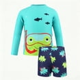 thumbnail image 1 of uikmnh Boys Two Piece Rash Guard Swimsuit Cute Print Long Sleeve Set Size:5-6 Years, 1 of 6
