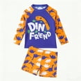 thumbnail image 1 of uikmnh Boys Two Piece Rash Guard Swimsuit Dinosaur Print Long Sleeve Set Size:3-4 Years, 1 of 7