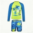 thumbnail image 1 of uikmnh Boys Two Piece Rash Guard Swimsuit Tree Print Long Sleeve Set Size:8-9 Years, 1 of 9
