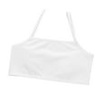 thumbnail image 1 of uikmnh Crop Top Bra Girls Seamless Sports Bra Training White Teen Bra Camisole Style Lightweight Seamless Kids Size:9-13 Years, 1 of 7