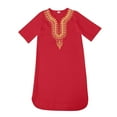 thumbnail image 1 of uikmnh Cute Tops for Teens Boys African Dashiki Shirt Traditional Loose Fit Casual Top for Children Gown Apparel Size:4-5 Years, 1 of 4