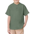 thumbnail image 1 of uikmnh Cute Tops for Teens Boys Short Sleeve Tee Shirt with Button Front Closure Comfortable Soft Breathable Fabric for Kids Size:11-12 Years, 1 of 7