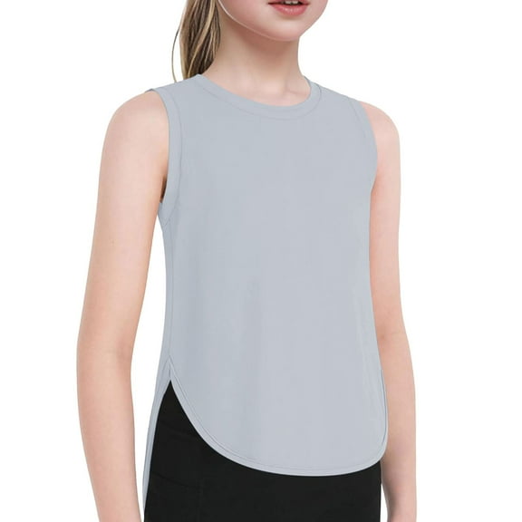 uikmnh Cute Tops for Teens Girls Summer Sleeveless Vest Top Casual Everyday Comfortable Outfit Tee Shirt with Pants Size:5-6 Years