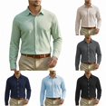 thumbnail image 1 of uikmnh Dress Shirt Long Sleeve Jacquard Breathable Stretch for All Day Wear for Business Casual and Work,3XL, 1 of 4