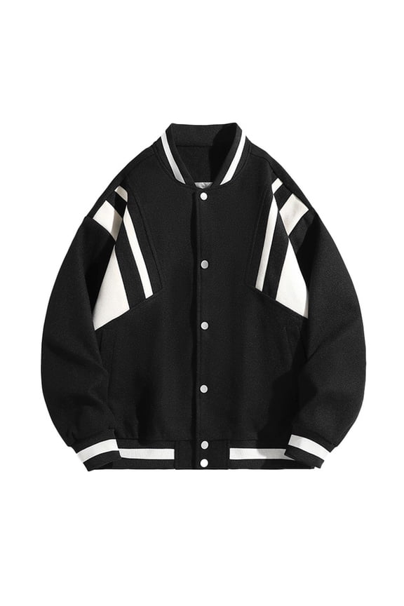 Fall Jackets for Men,Men'S Spring Casual Baseball Jacket Lightweight Sports Outerwear Stylish Coat for Daily Streetwear Fashion Size:3XL