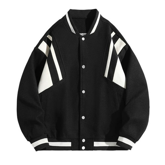 uikmnh Fall Jackets for Men,Men'S Spring Casual Baseball Jacket Lightweight Sports Outerwear Stylish Coat for Daily Streetwear Fashion Size:3XL