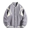 thumbnail image 1 of uikmnh Fall Jackets for Men,Men'S Spring Casual Baseball Jacket Lightweight Sports Outerwear Stylish Coat for Daily Streetwear Fashion Size:M, 1 of 4